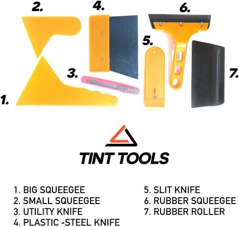 مجموعة تطبيق تظليل النوافذ من MotoShield Pro مكونة من 9 قطع، حمالة صدر شفافة، أدوات تثبيت تظليل النوافذ PPF DIY، تتضمن رذاذ تطبيق صبغة 500 مل in Kuwait