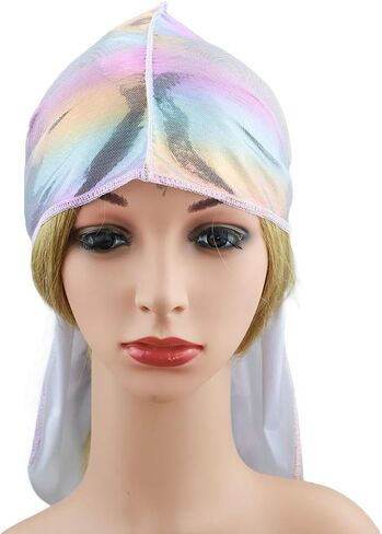 قبعة قرصان ملفوفة بعمامة حريرية لامعة للأطفال وأشرطة طويلة وعريضة للأولاد والبنات in Kuwait