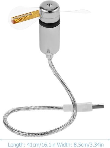 POPETPOP USB مراوح الساعة، مروحة USB صغيرة قابلة للبرمجة وتحرير شاشة LED مروحة تبريد محمولة للمكتب والمنزل in Kuwait