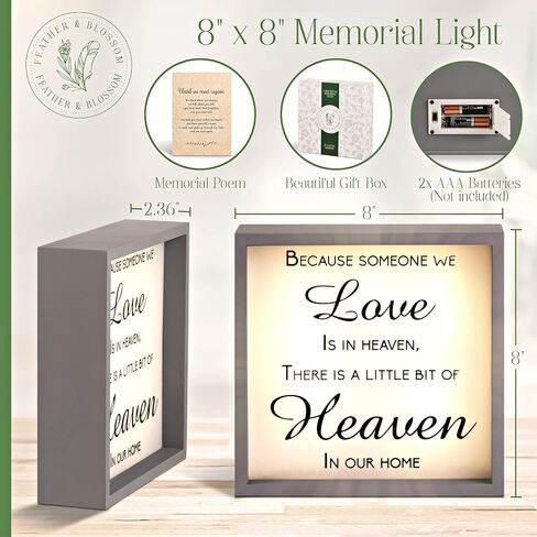 Memorial Gifts Light - Sympathy Gifts for Loss of Loved One - In Memory of Loved One Gifts - Bereavement Gifts For Loss of a Mother Sympathy Gifts - Memorial Gifts for Loss of Father Condolences Gift in Saudi Arabia
