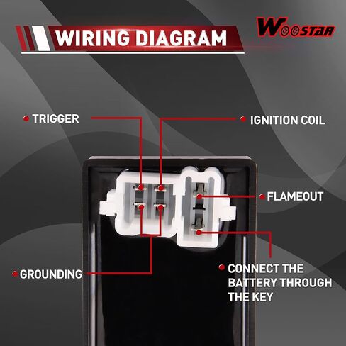 WOOSTAR 6 Pin DC CDI Box Replacement for CG150cc 200cc 250cc Scooter Vertical Engine ATV Quad Go Kart in Saudi Arabia
