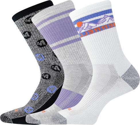 Merrell Men's and Women's Recycled Everyday Socks-3 Pair Pack-Repreve Mesh in Saudi Arabia