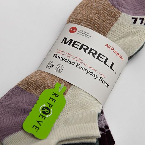 Merrell Men's and Women's Recycled Everyday Socks-3 Pair Pack-Repreve Mesh in Saudi Arabia