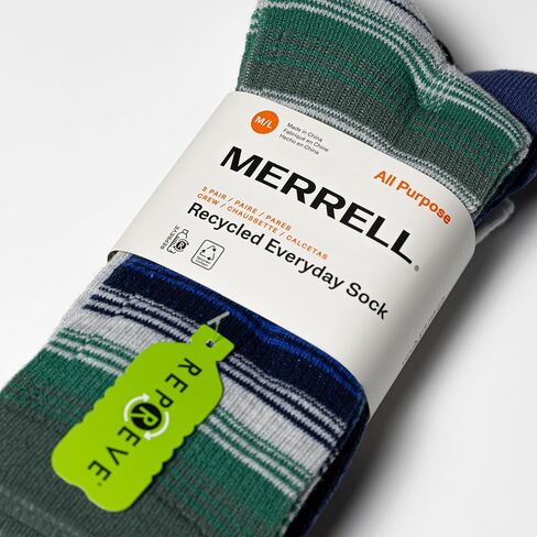 Merrell Men's and Women's Recycled Everyday Socks-3 Pair Pack-Repreve Mesh in Saudi Arabia