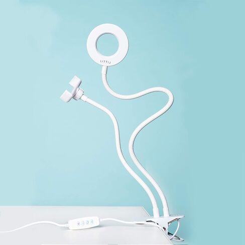 Shine - Minimalist Selfie LED Ring Light with Desk Clip and Cell Phone Holder | 3 Adjustable Light Modes | Brighten up Your Photos and Videos on TikTok, Zoom, IG, and Everyday Life in Kuwait