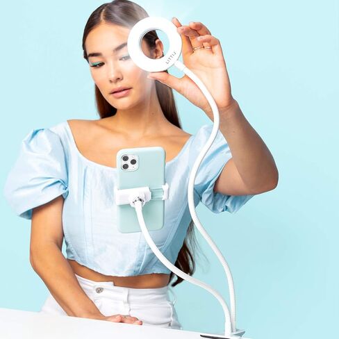 Shine - Minimalist Selfie LED Ring Light with Desk Clip and Cell Phone Holder | 3 Adjustable Light Modes | Brighten up Your Photos and Videos on TikTok, Zoom, IG, and Everyday Life in Kuwait