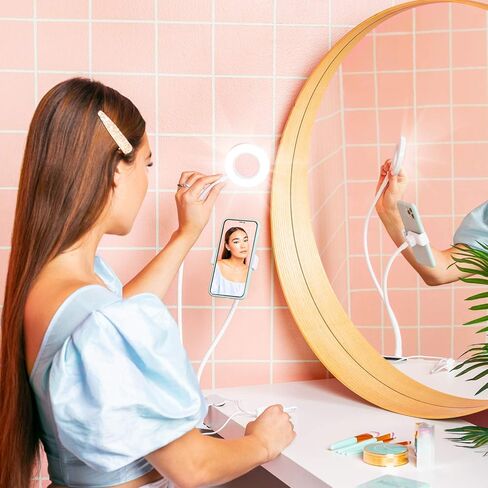 Shine - Minimalist Selfie LED Ring Light with Desk Clip and Cell Phone Holder | 3 Adjustable Light Modes | Brighten up Your Photos and Videos on TikTok, Zoom, IG, and Everyday Life in Kuwait