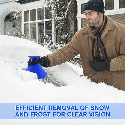 Round Magical Ice Scrapers for Car Windshield,4 Pcs Colorful Ice Scraper Windshield Magic Snow Scraper Funnel Scrape Snow Removal in Kuwait
