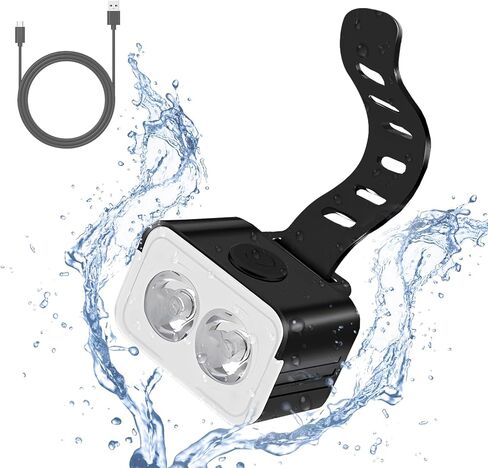 أضواء الدراجة، أضواء الدراجة القابلة لإعادة الشحن، مصابيح الدراجة فائقة السطوع IPX6 المقاومة للماء للركوب الليلي، 5 أوضاع إضاءة LED باللون الأسود in Kuwait