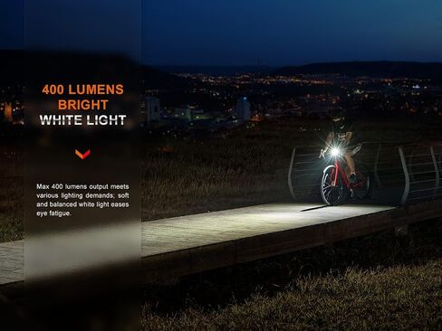 Fenix BC15R Bike Light, USB-C Rechargeable Quick Release, Lightweight Bright with Long Runtime and Anti-Glare, Helmet Mountable, Waterproof for Night Riding with Lumentac Organizer in Saudi Arabia