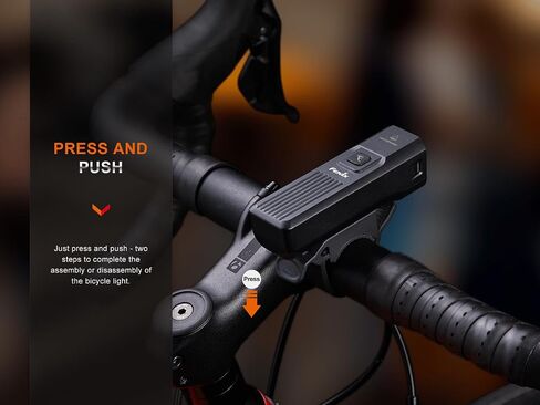 Fenix BC15R Bike Light, USB-C Rechargeable Quick Release, Lightweight Bright with Long Runtime and Anti-Glare, Helmet Mountable, Waterproof for Night Riding with Lumentac Organizer in Saudi Arabia