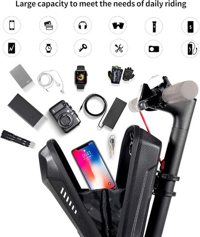 Epessa Universal Scooter Bag, Scooter Storage Bag, Scooter Handlebar Bag, Compatible with Scooters, Bikes, Segway Ninebot and NIU, for Carrying Charger Tools Repair Tools(2L) in Kuwait