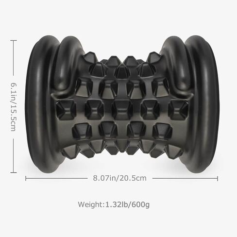 TETOP Wheel Foam Roller, Targeted Muscle Roller for Deep Tissue Massage, Head/Neck/Shoulder/Leg/Foot/Calf Massager for Pain Relief and Circulation(Black) in Saudi Arabia