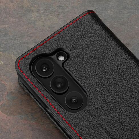 حافظة هاتف TORRO متوافقة مع هاتف Samsung Galaxy Z Fold5 - حافظة محفظة جلدية فاخرة مع وظيفة الحامل وفتحات للبطاقات (أسود) in Saudi Arabia