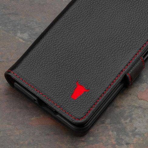 حافظة هاتف TORRO متوافقة مع هاتف Samsung Galaxy Z Fold5 - حافظة محفظة جلدية فاخرة مع وظيفة الحامل وفتحات للبطاقات (أسود) in Saudi Arabia