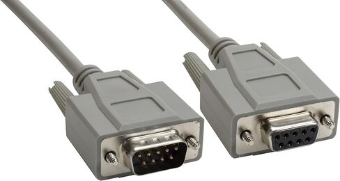 Amphenol CS-DSSMDB9MF0-010 9-Pin DB9 D-Sub Cable, Shielded, Male/Female, 10', Gray in Saudi Arabia