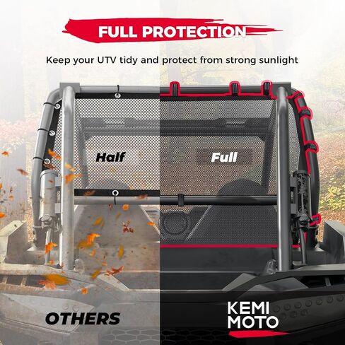 شبكة نافذة خلفية KEMIMOTO XP 1000 شبكة حماية من الشمس ناعمة وجيدة التهوية متوافقة مع 2014+ Polaris RZR XP/XP 4 1000، 2016+ Polaris RZR XP/XP 4 Turbo in Saudi Arabia