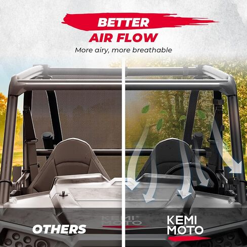 شبكة نافذة خلفية KEMIMOTO XP 1000 شبكة حماية من الشمس ناعمة وجيدة التهوية متوافقة مع 2014+ Polaris RZR XP/XP 4 1000، 2016+ Polaris RZR XP/XP 4 Turbo in Saudi Arabia