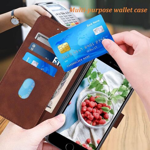 Flip Wallet Case for iPhone 8/7/6/6S/SE 2022/SE 2020 Blue in Kuwait
