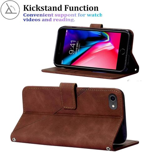 Flip Wallet Case for iPhone 8/7/6/6S/SE 2022/SE 2020 Blue in Kuwait