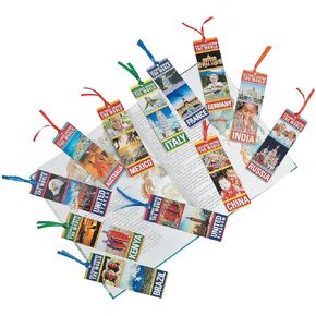 Fun Express Laminated Cultures of The World Bookmark - VBS Vacation Bible School Supplies/Decor - Educational and Learning Activities for Kids - 48 Pieces