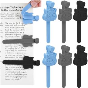 Automatic Bookmark, gliship Personalized Magnetic Bookmark Silicone Smart Book Marks for Reading Cute Bookmark Clip Reading Accessories Gifts for Women Men Kids Book Lovers Readers (6)