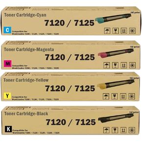 WorkCentre 7125 Toner Cartridge Black Cyan Magenta Presenta Yellow Presenta for Xerox WorkCentre 7200 7120 7125 7220 7225 Printer 006R01457 006R01458 006R01459 006R01460