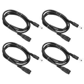 PATIKIL 3Ft Male to Female 3.5x1.35mm DC Power Extension Cable, 4 Pcs 24AWG Wire Adapter Connector Charging Cord for LED Strip DVR Router Camera, White