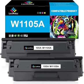 LeciRoba Compatible 105A W1105A Toner Cartridge for HP 105A W1105A Toner Cartridge for HP Laser MFP 107a 107w 135a 135w 137fnw Printer (3000 Pages,2-Packs)