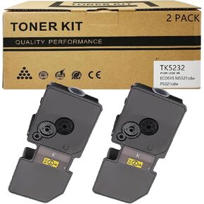 TK-5232 Toner Compatible for Kyocera TK5232 TK-5232K TK5232K 2 Black for Kyocera ECOSYS M5521cdw P5021cdw Toner
