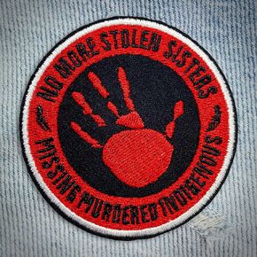 MMIW No More Stolen Sisters Missing Murdered Indigenous Patch Woman Hands No More Stolen Sew On/Iron On Embroidery Patch for Jackets, Backpack, Hat, Uniform DIY Patches Gifts for Her Him 3 Inches