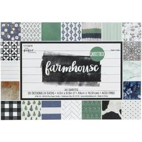Farmhouse Scrapbook Card Stock Stack Pad - 80 Sheets