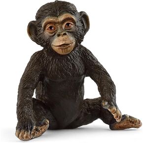 Schleich Wild Life - 2" Baby Chimpanzee Toy Figurine. Realistic, Hand-Painted Hard Animal Toys for Boys and Girls. Durable, Educational Figure for Fun Imaginative Play. Kids and Toddlers Ages 3+ 14884