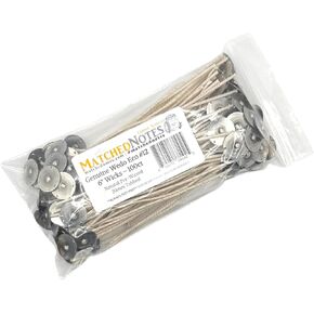 100ct eco 12 شمعة 12 شمعة - 6 "طول - 20 مم تبويب الفتيل - طلاء الشمع الطبيعي - فتيل بيع أعلى