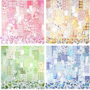 ELLEWIN Scrapbook Paper Vintage Scrapbooking Supplies Kit for Junk Journal Aesthetic Decorative Paper Stickers Craft Kits