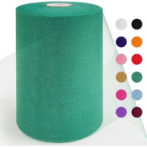 Pink Tulle Fabric Roll 6 Inch 100 Yards(300 feet) Sheer Tulle Netting Spool Tulle Ribbon for Tutu Skirt Gift Wrapping Wedding Party Ornaments DIY Crafts