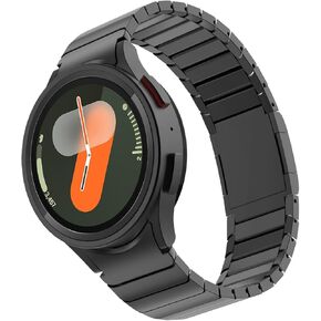 FULLIFE Compatible with Samsung Galaxy Watch 7 6 5 4 Band 40mm 44mm, Stainless Steel Metal with Magnetic Clasp No Gap Band Galaxy Watch 5 Pro/Classic 6/Classic 4/FE for Men 47mm 46mm 45mm, Silver in Kuwait