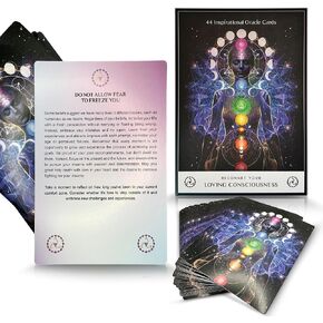 Oracle Cards with Meanings on Them | Reconnect Your Loving Consciousness | 44 Intuitive Messages of High Metaphysical Vibration.