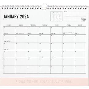 Letts of London Conscious 2025 Monthly Wall Calendar ، 12 شهرًا ، من يناير إلى ديسمبر ، واعية للبيئة ، وإعادة تدويرها بنسبة 100 ٪ ، 11.8 "× 10.625" ، Rosewater (C082350-25)