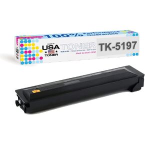 MADE IN USA TONER Compatible Replacement for Kyocera TK-5197, TK-5199 TASKalfa 306ci, 307ci, 308ci, Copystar CS306ci, CS307ci, CS 308ci (Cyan, Magenta, Yellow, Black, 4 pk)
