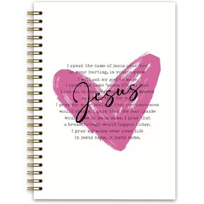 Christian Pink Spiral Notebook Journals, Christian Gifts for Women, Coquette Pink Notebook Journal, Jesus Journal, Bible Notebooks for Note Taking, Bible Study Notebook for Women 5.5x8.3