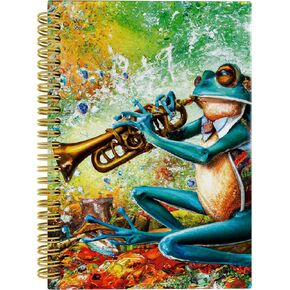 Knibeo Watercolor Frog Notebook Journal - هدايا الضفادع للبنات مع عشاق الضفادع ، أشياء لطيفة ضفدع ، 5.5 × 8.3