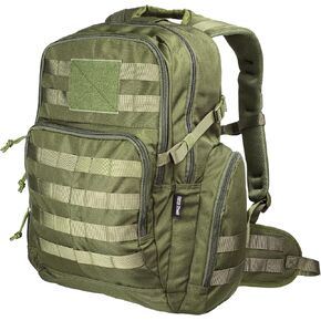 RIVER ROAD Huntex 40L Tactical Backpack for Men & Women in Ranger Green - Military Style for Hunting - Hiking Backpack & Travel Combat Backpack - Outdoor Tactical Backpacks & Sport Mochila Tactica