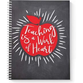 Softcover Work of Heart 8.5 "× 11" دفتر/مجلة SPORAL SPORAL ، 120 صفحات جامعية ، وغطاء متين لامع ، سلف الأسلاك البيضاء. صنع في الولايات المتحدة