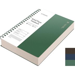 حكمت Emshoi 2 Pack A4 Spiral Notebook College مجلة مبطنة ، 300 صفحة/150 ورقة ، ورقة سميكة 100gsm ، غلاف مقاوم للماء ، لنساء المدارس المكتبية يعملون في كتابة الملاحظات