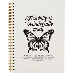 دفتر ملاحظات Rusenbao Bible Journal لأخذ الملاحظات ، دفتر Notebook Christian ، Journal Prayer Scripture Journal ، Fearing and Shonical ، Mistrical Gifts ، Spiral Notebook 5.5 × 8.3