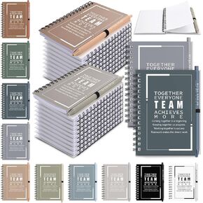 VAIPI 40 Pcs Employee Appreciation Gifts Bulk, 20 Sets Inspirational Spiral Notebooks with Motivational Ballpoint Pens, Thank You Gifts for Teacher Nurse Staff Coworkers Team