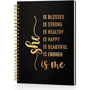 هي أنا 160 صفحات فارغة Gold Foil Goldcover Notebcover Notebs ، هدايا مسيحية دينية للنساء ، هدايا ملهمة دفتر مضحكة لزميل العمل ، هدايا تأكيد المرأة لأوسى أخت
