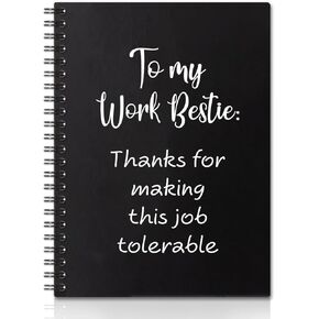 إلى عملي Bestie Hardcover 160 Pages Blank Spiral Notebooks ، هدية تقدير الموظف ، شكرًا لك هدية لزميل العمل ، فكرة هدية في المكتب الفريدة للنساء ، هدايا الوظائف الجديدة