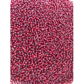 حبات بذور الزجاج التشيكي بورغوندي الفضة الأحمر المبطن: 11/0 50 غرام / 1.76 أوقية